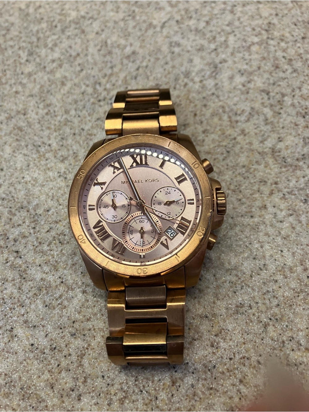 Michael Kors Brecken Rose Gold coronagraph watch model number mk6367